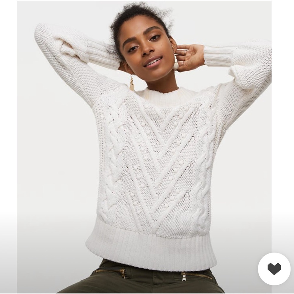 LOFT Stitchy Cable Sweater